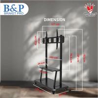 Gambar Bracket Standing TV Stand 50 52 55 60 65 70 75 80 85 90 100 120 Inch Hitam Besi dari Kipas Online CKE undefined 3 Tokopedia