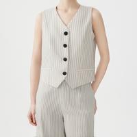 Gambar [MEIN][New Series][60 Hari] Gaya Perkotaan kelas atas: Jarum - rajutan dan anyaman V - leher Rompi dan Celana Tanpa Lengan Set 93105 Wanita Atasan Blazer Panjang Setelan Outer - Putih-Baju atasan, S dari MEIN Indonesia undefined 3 Tokopedia