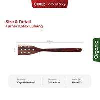 Gambar Cypruz Sutil Kotak Lubang Kayu Sonokeling / Slotted Turner AM-0632 dari Cypruz Kitchenware undefined 5 Tokopedia