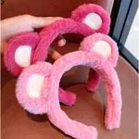 Gambar Bando Karakter Beruang Strobei Bandana Lucu Lotso Kuromi Ears Headband Bulu Korea Style MMG16 - Telinga Pink dari Momogift undefined 5 Tokopedia
