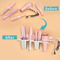 Gambar Wall Mount Hair Tool Organizer With Cups Easy To Install Storage Box Acrylic Curling Wand Hair Dryer Holder Bathroom Accessories dari ahmad muhajjirin store undefined 4 Tokopedia