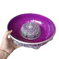 Gambar bokor melamin 30cm bokor kundangan bokor pajegan gebogan - hitam silver antik dari Mitaolshopbali undefined 1 Tokopedia