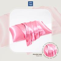 Gambar [UNITWO X CICI BARBAR] LUMINA SILK Pillow Case | Sarung Bantal Jumbo Satin Sutra Motif Polos Lembut dan Nyaman Ukuran 78 x 50 cm - Burgundy, 2 pcs dari UNITWO Home_NEW undefined 2 Tokopedia