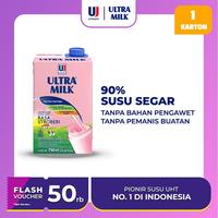 Gambar Ultra Milk Susu Uht Strawberry 750 Ml 1 Karton (12 Pcs) dari Hypermart Jakarta Galeria undefined 1 Tokopedia