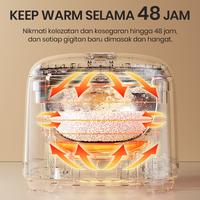 Gambar Mecoo Aesthetic Rice Cooker Ungu Low Carbo Low Sugar Ceramic Coated Teflon Free 400 Low Watt 1.5L Digital Hemat Listrik & Anti Jeglek | Rice Cooker Mecoo Low Carbo Dan Low Sugar | Rice Cooker Low Carbo Mecoo 1.8L 48H - White 1.8L dari Surya Samodra Electronic undefined 4 Tokopedia