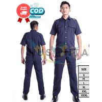 Gambar Seragam Safari Security Satpam Lengan Panjang Dan Lengan Pendek Warna Hitam Navy Cokelat - COKLAT PANJANG, S dari NusantaraOfficialShop undefined 3 Tokopedia