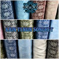 Gambar Kain Tenun Songket - Kain Tradisional dengan Motif yang Unik Kebaya Benang Elegan songket  palembang Kemeja - Dasar Maron Benang Silver dari W Tex_NEW undefined 1 Tokopedia