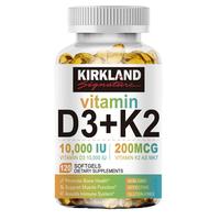 Gambar INSTAN KIRKLAND VITAMIN D3 K2 10000 IU  200 MCG, VITAMIN D DENGAN SUPLEMEN MK7 VITAMIN K2 UNTUK PRIA DAN WANITA, MENDUKUNG PENYERAPAN KALSIUM, TULANG, KESEHATAN KEKEBALAN DAN KARDIOVASKULAR , NON-GMO, 120 SOFTGELS LARIS dari GELORA KERAJINAN undefined 3 Tokopedia