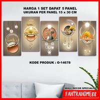 Gambar SET hiasan dinding isi 5 pcs motif Mewah elegan Lampu 3 Walldecor emas Dekorasi Rumah - SET EMAS-01 dari fahirahome88 undefined 4 Tokopedia