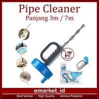 Gambar EM Pipe Cleaner 3m 7m AI68 / Kawat Pembersih Saluran Pipa / Wastafel Mampet Alat / Sling Drain Ular / WC Tempat Cuci Piring Tersumbat dari PANPANGJAHE ANYERRRRRR undefined 1 Tokopedia