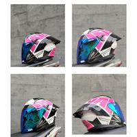 Gambar HELM HALF FACE JPX NOVA X N7 WHITE/PINK , PAKET GANTENG, SLOT INTERCOM,DOBLE VISOR ORIGINAL Motorcycle Helmet - VISOR BLACK+SPOILER, XXL dari Ajoohelmet undefined 2 Tokopedia