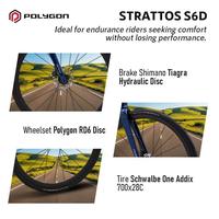 Gambar Polygon Sepeda Balap Strattos S6D – Road Bike Fork Carbon Disc Brake, Ringan & Siap Tanjakan - Biru, XS dari Rodalink Indonesia undefined 3 Tokopedia