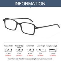 Gambar PC Ultra Thin Frame Anti Blue-ray Reading Glasses Unisex Fashion Presbyopia Eyeglasses Far Sight Eyewear Vision Care +1.0~+4.0 - B-black, Strength 400 dari Shibano undefined 2 Tokopedia