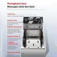 Gambar LENODI Penggoreng Listrik, Penggorengan Dalam, Multifungsi, Kental, Kapasitas Besar, Ayam Goreng, Kentang Goreng, Tusuk Sate Goreng, Wajan Minyak Tunggal Dan Ganda, Peralatan Komersial - 8L dari Phlinice Store undefined 3 Tokopedia