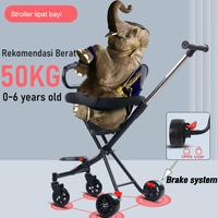 Gambar 【Ready Stock】Stroller Bayi/Stroller Bayi Lipat Travelling/Stroller Bayi Newborn 0-6 Tahun/Stroller Bayi Murah/Stroller Bayi Lipat Roda 4/Kereta Dorong Bayi/Kereta Dorong Bayi Stroller/Kereta Dorong Bayi Exotic Sepeda Motor - Pink dari ahshezgehs undefined 1 Tokopedia