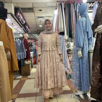 Gambar New Arrival Dress Brukat Import Premium - Pink, Allsize dari anita butik undefined 4 Tokopedia
