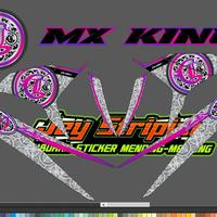 Gambar Striping MX KING batik malay style Motorcycle Kendaraan - MERAH dari Jey striping undefined 3 Tokopedia