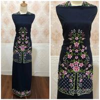Gambar bakal baju kurung belah tengah - navy dari MULTAZAM Sulaman Bordiran undefined 1 Tokopedia