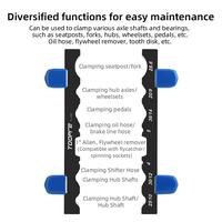 Gambar TOOPRE Aluminum alloy Vise Repair Fixture Hub Pedal Shaft Front Fork Wheel Multifunctional Clamp Bicycle Maintenance Tools dari Candraaa Sriyatii undefined 4 Tokopedia