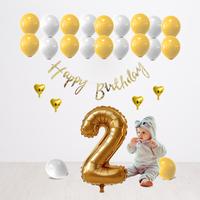Gambar SET DEKOR ULANG TAHUN ANAK/ DEKORASI ULTAH ANAK/BABY - GOLD, 1 dari aldekorasi undefined 1 Tokopedia