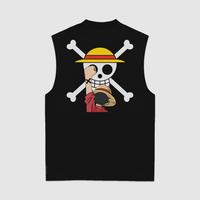 Gambar Sleeveless Tshirt One Piece Jolly Roger Mugiwara Luffy Kaos Singlet Anime Bendera One Piece Logo Terbaru Katun Combed 24s Tanktop Pria Wanita Premium Distro - Hitam, M dari Art illution Store undefined 1 Tokopedia
