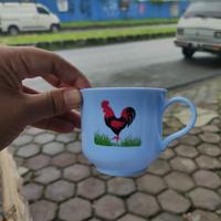 Gambar 12 buah cangkir plastik motif ayam semi melamin warna putih cuntang dari pandawa perabot undefined 3 Tokopedia