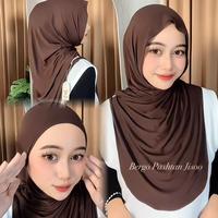 Gambar Bergo Instan Mleyot Rayon Tencel / Hijab Bergo Meleyot Rayon COOLTECH - Hitam dari Leaderstore12 undefined 1 Tokopedia