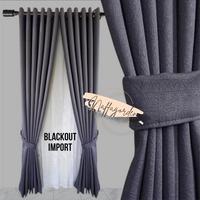 Gambar Gorden blackout import premium 6 gelombang Tinggi 270 290 3 meter 4 meter Tali Jendela - Abu tua doff, L 130 T 270 dari NAFFA GORDEN undefined 5 Tokopedia