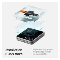 Gambar [Pro Bundle] Spigen for Samsung Galaxy Z Flip 7 Tempered Glass Spigen Glas tR EZ Fit Pro HD 9H Clear + Camera Lens Protector Spigen GlastR EZ Fit Pro Anti Gores Kamera - TG + Lens, Black dari Spigen Indonesia undefined 2 Tokopedia