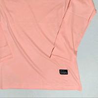 Gambar Kaos Cewek Lengan Panjang Distro Wanita W092 Free Stiker Katun Baju Atasan T-Shirt Combed Sablon Simple High Oversize Motif - Peach, M dari RENEBUY undefined 3 Tokopedia
