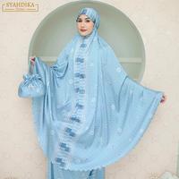 Gambar Syahdika - Mukena Dewasa Silk Premium 2in1 Chereena Series - Black dari Syahdika.fashion undefined 4 Tokopedia