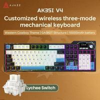 Ajazz AK35I V4 | AK-35I V4 RGB Wireless Tri-Mode Connection Mechanical Gaming Keyboard with TFT Screen & Knob - foto 4