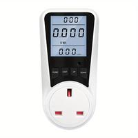 Gambar Termurah !! Watt Meter AC Colokan 3 Kaki 3 UK Plug AC (Air Conditioner) Dengan Backlight Power Meter Mengukur Konsumsi Listrik AC Tegangan Arus Daya KWH PLN Maksimal 13A 2860W dari ALEXIMA undefined 4 Tokopedia