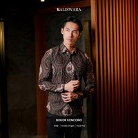 Gambar BALISWARA Batik Pria Slimfit Motif BOKOR KENCONO Kemeja Cowok Laki Full Furing Bahan Premium Lengan Panjang Lengan Pendek - S dari Baliswara Batik undefined 5 Tokopedia