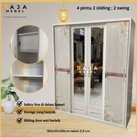 Gambar Lemari Besi 4 Pintu (sliding dan swing) 160 Motif dari Raja Mebel_NEW undefined 1 Tokopedia