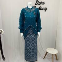 Gambar Kebaya zahra Lengan Balon by rizani store / kebaya lamaran / kebaya pesta / kebawa wisuda Wanita Dress Kondangan Atasan Payet Mewah Baju - Burgundy, L dari Rizani Store undefined 2 Tokopedia