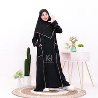 Gambar Abaya Anak Set Hijab Baju Gamis Anak Perempuan Umur 5 Sampai 13 tahun Anak Tanggung Terbaru Wanita Muslim Crinkle Airflow Hitam Putih Brown Maroon - HITAM, M = 5-7 TAHUN dari maira.fashion undefined 5 Tokopedia