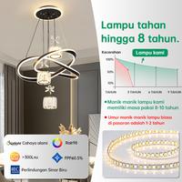 Gambar GOGEOUS Lampu Gantung Minimalis Kristal Lampu Gantung Ruang Tamu chandelier pvc plafon lampuruangtamu 02 lamp estetik 2025 dapur aesthetic - B7-2-W+Remote dari GogeousLighting undefined 5 Tokopedia