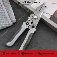 Gambar Tang Kabel Multifungsi HT Hardware - Alat Kabel Listrik Pengupas Potong & Penjepit Kabel 0.8-3.0mm Anti Karat Tahan Air Baja Karbon Tinggi PVC dari HT HOME INDONESIA undefined 1 Tokopedia
