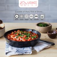 Gambar Usagi Cast Iron Pan / Fry Pan Skillet / Wajan Besi / Penggorengan Cast Iron / Alat Masak Cast Iron / Wajan Cast Iron Skitchen / Cast Iron Moki / Cast Iron Shimizu - 15 CM dari MUH KHAMDIH AZIZ undefined 2 Tokopedia