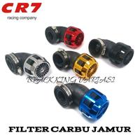 Gambar saringan filter udara karbulator model jamur bengkok universal motor Mio beat Vario seqoopy vega juviter Tiger ninja dll - merah dari Ctr racing undefined 1 Tokopedia