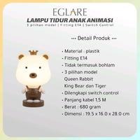 Gambar Eglare Lampu Tidur Kamar Anak Animasi Rabbit Bear Tiger E14 - Queen Rabbit dari Marsyila Retail Mandiri undefined 3 Tokopedia