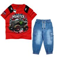 Gambar Kids Cowok Setelan Anak Laki-Laki Distro Model Kekinian Celana Cargo Jeans Fashion Terbaru Pakaian Bahan Katun Combed 30S Grafis Trendy Cocok Semua Musim - MERAH MONSTER - Bioblitch Cargo Panjang, M ( 4 Thn / 9-11 Kg ) dari Alchi kids undefined 3 Tokopedia