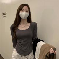Gambar Missoofficial.id BJ1078 Baju Wanita Lengan Panjang Kaos Polos Fashion Wanita Korea Spandek Stretch Lembut Atasan Top Merah Variasi - HITAM, M dari MISSOOFFICIAL.ID undefined 4 Tokopedia