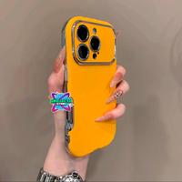 Gambar Leather Case Suede Silver Plating- Softcase/Casing Hp Compatible For Iphone 11 12 13 14 15 16 Pro Plus Promax Aesthetic Case Full Cover MN593 - MN593 YELLOW, IP 11 dari Grotecth Store undefined 4 Tokopedia