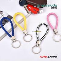 Gambar Gantungan Kunci custom Premium Unik Gantungan Kunci Motor Mobil Tali Kepang Tambang Kulit braided Lucu - Pink dari AMS variasi_NEW undefined 2 Tokopedia