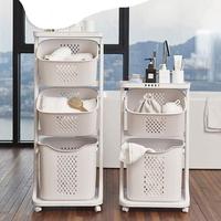 Gambar KERANJANG BAJU LAUNDRY BAG 4 SUSUN RAK BASKET KERANJANG RAK BAJU KOTOR - Grey dari marsadi undefined 4 Tokopedia