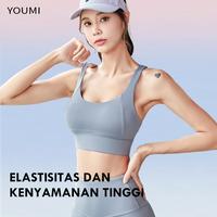 Gambar TERLARIS YOUMI BRAA SPORT PAKAIAN DALAM WANITA ANTI GUNCANG PUSH UP BRA TANK TOP BH TANPA KAWAT TENNIS BAJU SENAM OLAHRAGA WANITA AEROBIC GYM OUTFIT YOGA PILATES BEHA SPORTS HIGH IMPACT DEWASA ATASAN YM065 BEST SELLER - Pink, S dari Snooze Wear undefined 4 Tokopedia