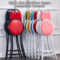 Gambar Etife Kursi / Kursi Kulit / Kursi Lipat / Kursi Lipat Berlapis / Kursi Besi / Kursi Plastik / Chairs / Furniture / Kursi Sandaran - Warna Putih - Bantal Kulit  dari E-TIFE undefined 4 Tokopedia
