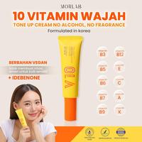 Gambar MORLAB - PAKET FACE & LIP - V10 VITAMIN TONE UP CREAM + OMBRE COLLAGEN MOJO LIPPIE SERUM | Mencerahkan,Pelembab,Wajah, Anti-Aging No Alcoho & Fragrance - 1 PCS  MORLAB V10 dari Solitude speaks undefined 3 Tokopedia